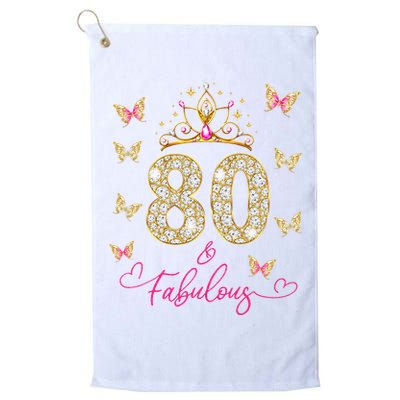 80 And Fabulous 80 Years Old Women 80th Birthday Golf Towel