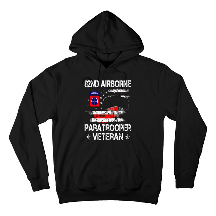 82nd Airborne Paratrooper Veteran Flag Veterans Day Hoodie