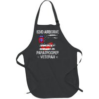 82nd Airborne Paratrooper Veteran Flag Veterans Day Full-Length Apron With Pockets