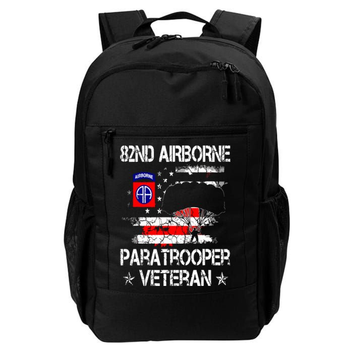 82nd Airborne Paratrooper Veteran Flag Veterans Day Daily Commute Backpack