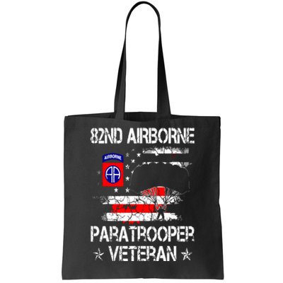 82nd Airborne Paratrooper Veteran Flag Veterans Day Tote Bag