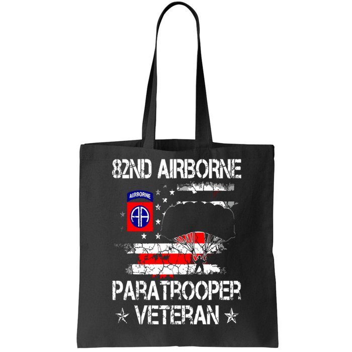 82nd Airborne Paratrooper Veteran Flag Veterans Day Tote Bag