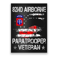 82nd Airborne Paratrooper Veteran Flag Veterans Day Poster