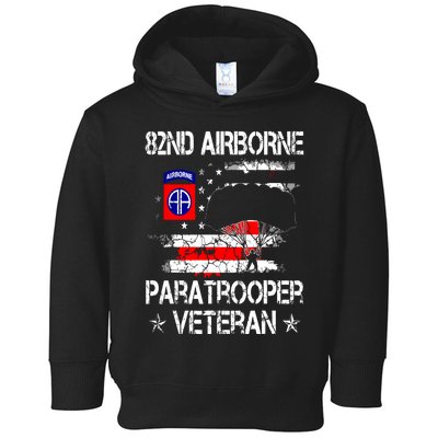 82nd Airborne Paratrooper Veteran Flag Veterans Day Toddler Hoodie