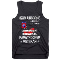 82nd Airborne Paratrooper Veteran Flag Veterans Day Tank Top