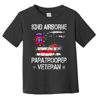 82nd Airborne Paratrooper Veteran Flag Veterans Day Toddler T-Shirt