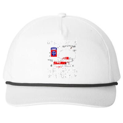 82nd Airborne Paratrooper Veteran Flag, Veterans Day Snapback Five-Panel Rope Hat