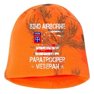 82nd Airborne Paratrooper Veteran Flag, Veterans Day Kati - Camo Knit Beanie