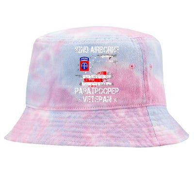 82nd Airborne Paratrooper Veteran Flag, Veterans Day Tie-Dyed Bucket Hat