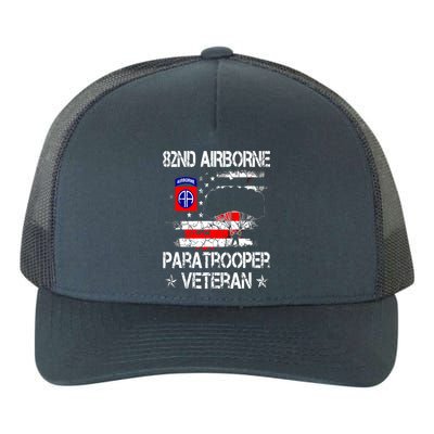 82nd Airborne Paratrooper Veteran Flag, Veterans Day Yupoong Adult 5-Panel Trucker Hat