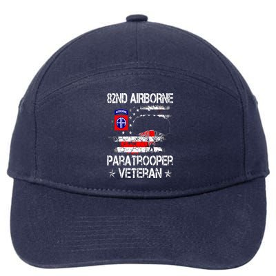 82nd Airborne Paratrooper Veteran Flag, Veterans Day 7-Panel Snapback Hat