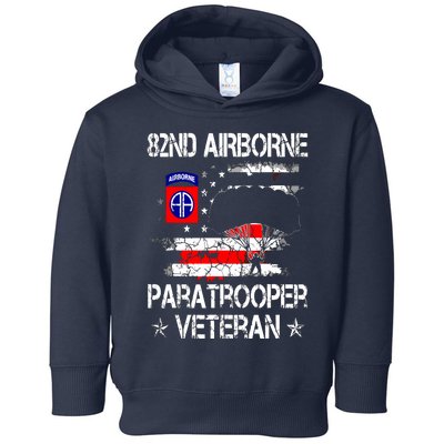 82nd Airborne Paratrooper Veteran Flag, Veterans Day Toddler Hoodie