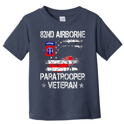 82nd Airborne Paratrooper Veteran Flag, Veterans Day Toddler T-Shirt