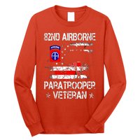 82nd Airborne Paratrooper Veteran Flag, Veterans Day Long Sleeve Shirt