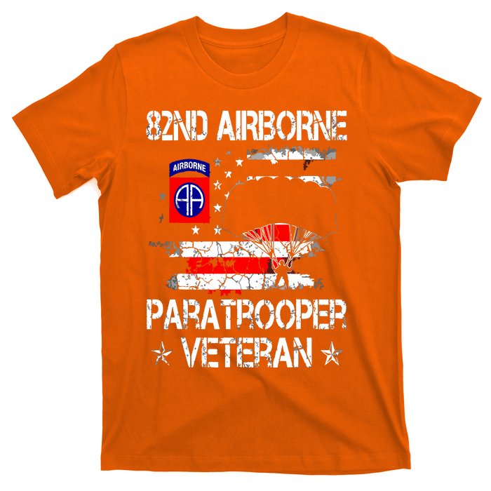 82nd Airborne Paratrooper Veteran Flag, Veterans Day T-Shirt