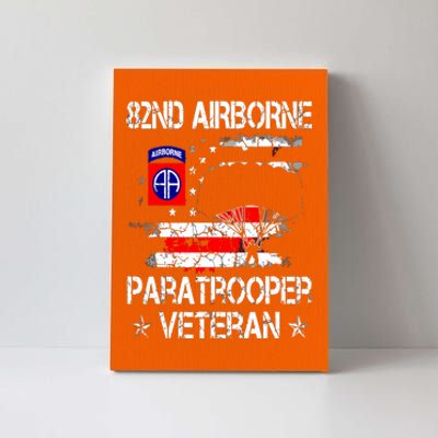 82nd Airborne Paratrooper Veteran Flag, Veterans Day Canvas