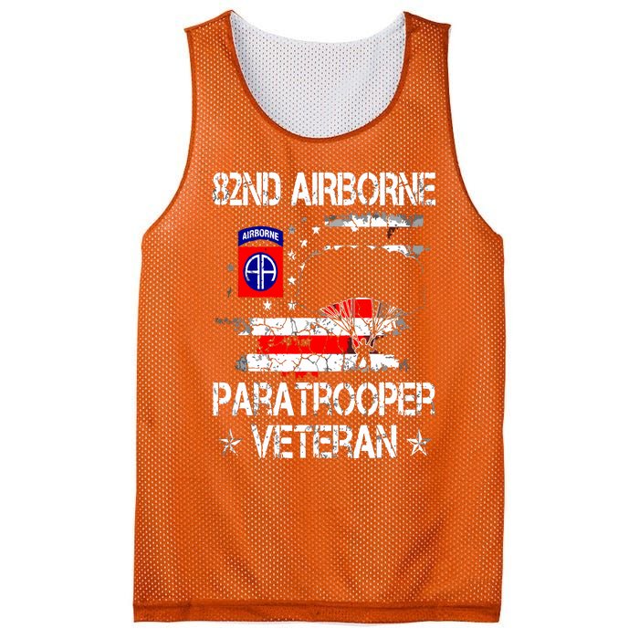 82nd Airborne Paratrooper Veteran Flag, Veterans Day Mesh Reversible Basketball Jersey Tank