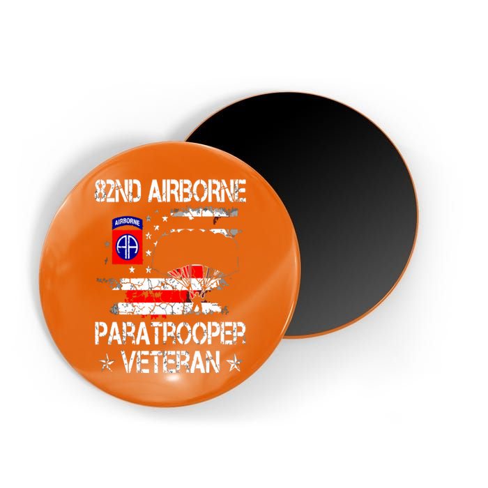 82nd Airborne Paratrooper Veteran Flag, Veterans Day Magnet