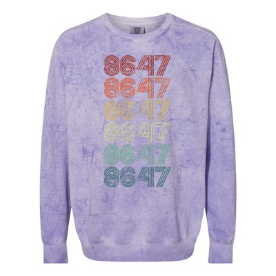 8647 Anti Trump 86 47 Colorblast Crewneck Sweatshirt