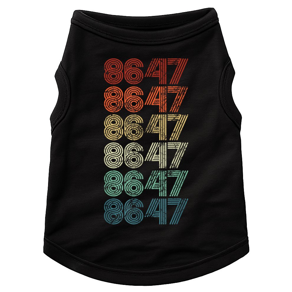 8647 Anti Trump 86 47 Retro Vintage Style Antitrump Vance Doggie Tank