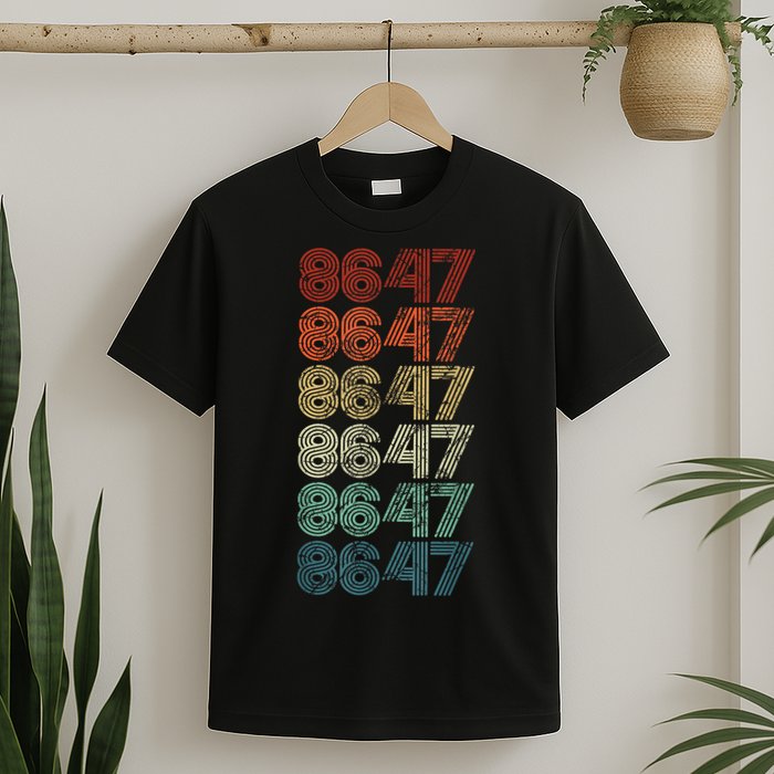 8647 Anti Trump 86 47 Retro Vintage Style Antitrump Vance T-Shirt