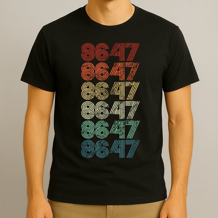 8647 Anti Trump 86 47 Retro Vintage Style Antitrump Vance T-Shirt