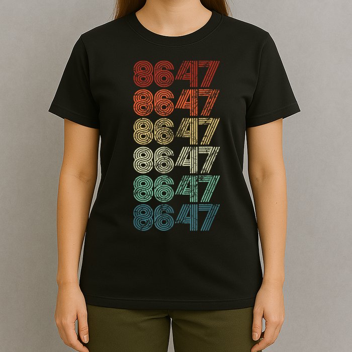 8647 Anti Trump 86 47 Retro Vintage Style Antitrump Vance T-Shirt