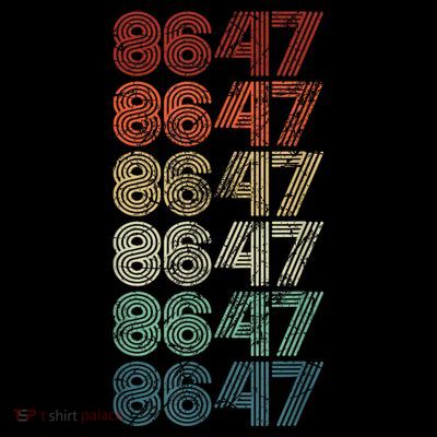 8647 Anti Trump 86 47 Retro Vintage Style Antitrump Vance T-Shirt
