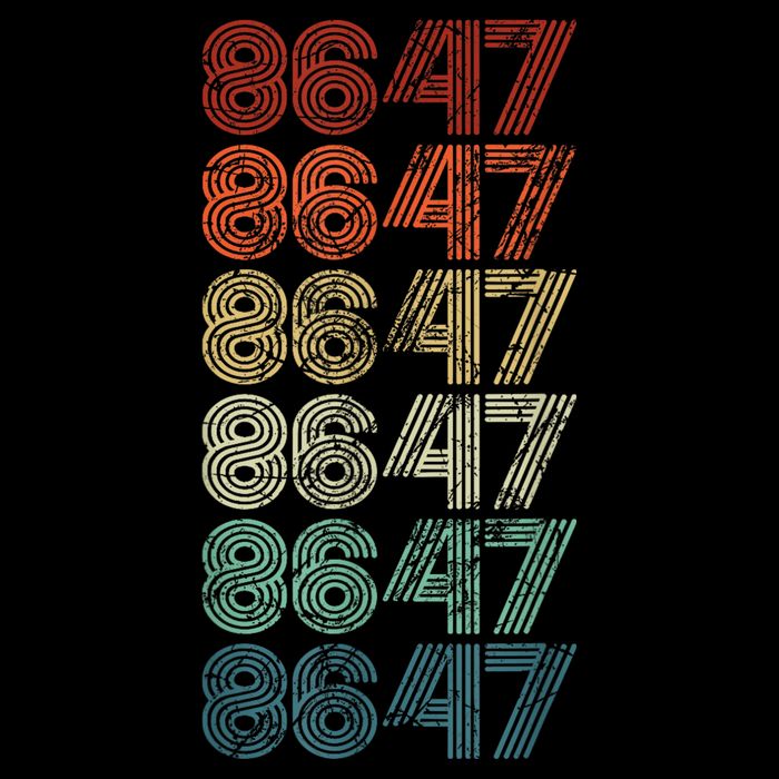 8647 Anti Trump 86 47 Retro Vintage Style Antitrump Vance T-Shirt