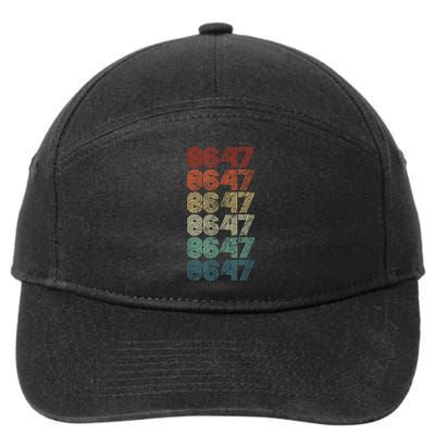 8647 Anti Trump 86 47 Retro Vintage Style Antitrump Vance 7-Panel Snapback Hat