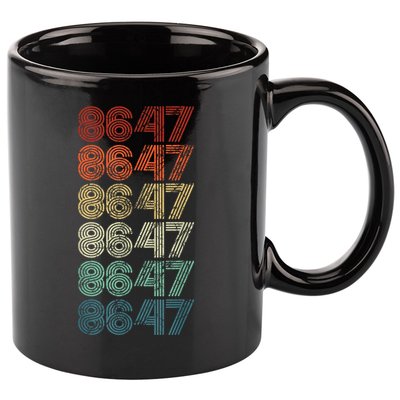 8647 Anti Trump 86 47 Retro Vintage Style Antitrump Vance 11oz C Handle Ceramic Mug