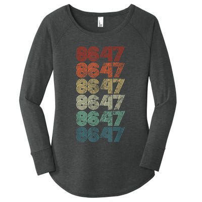 8647 Anti Trump 86 47 Retro Vintage Style Antitrump Vance Women's Perfect Tri Tunic Long Sleeve Shirt