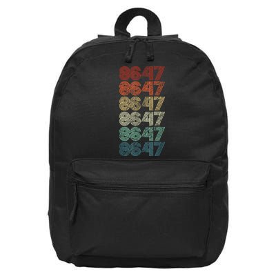 8647 Anti Trump 86 47 Retro Vintage Style Antitrump Vance 16 in Basic Backpack