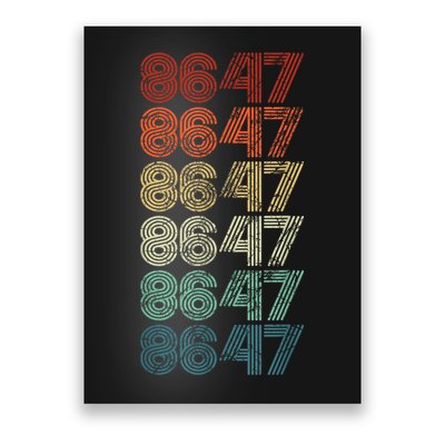 8647 Anti Trump 86 47 Retro Vintage Style Antitrump Vance Poster