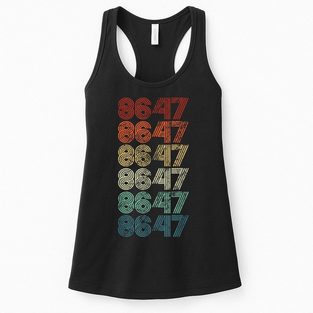 8647 Anti Trump 86 47 Retro Vintage Style Antitrump Vance Womens Tank Top
