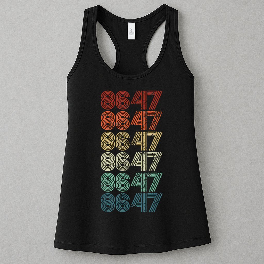 8647 Anti Trump 86 47 Retro Vintage Style Antitrump Vance Womens Tank Top