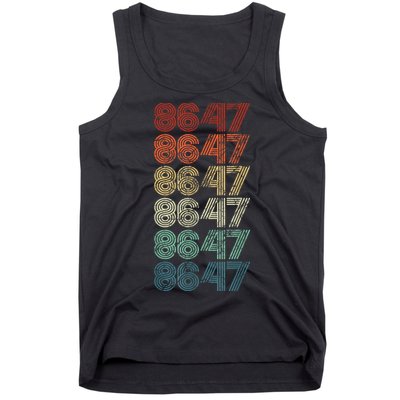 8647 Anti Trump 86 47 Retro Vintage Style Antitrump Vance Tank Top