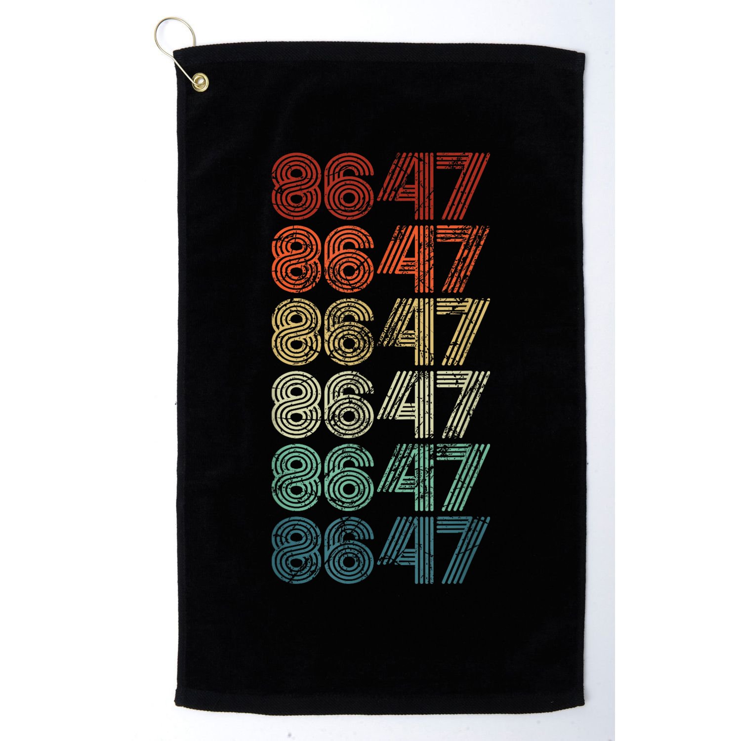 8647 Anti Trump 86 47 Retro Vintage Style Antitrump Vance Golf Towel
