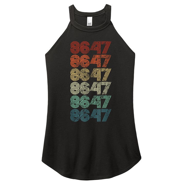 8647 Anti Trump 86 47 Retro Vintage Style Antitrump Vance Women's Perfect Tri Rocker Tank