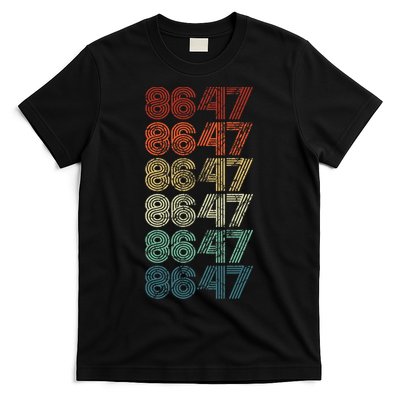 8647 Anti Trump 86 47 Retro Vintage Style Antitrump Vance T-Shirt