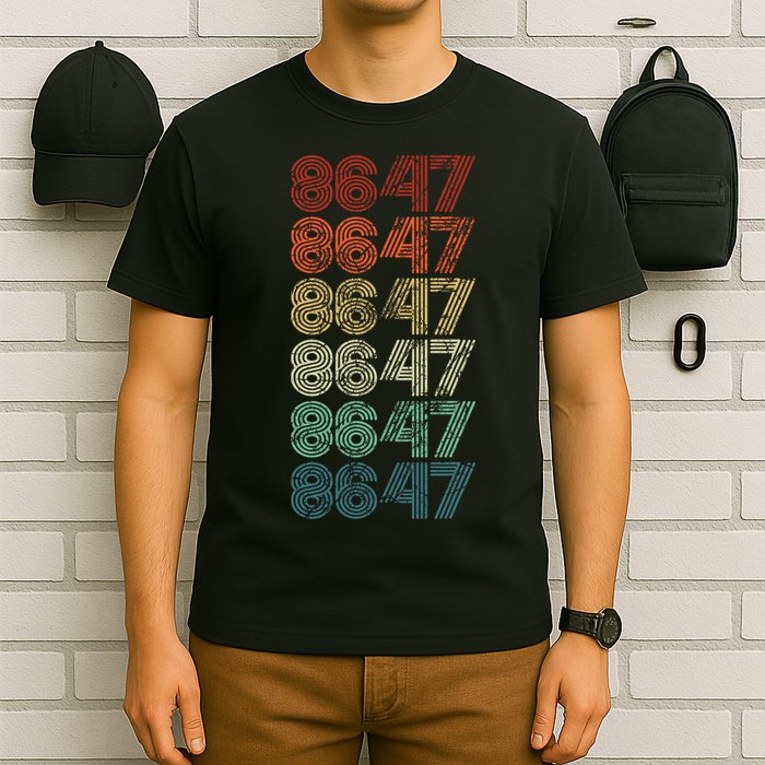 8647 Anti Trump 86 47 Retro Vintage Style Antitrump Vance T-Shirt