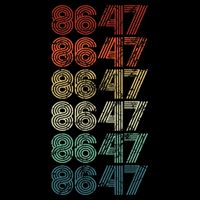 8647 Anti Trump 86 47 Retro Vintage Style Antitrump Vance T-Shirt