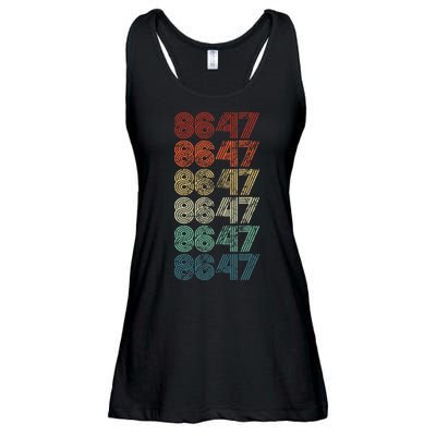 8647 Anti Trump 86 47 Retro Vintage Style Antitrump Vance Ladies Essential Flowy Tank