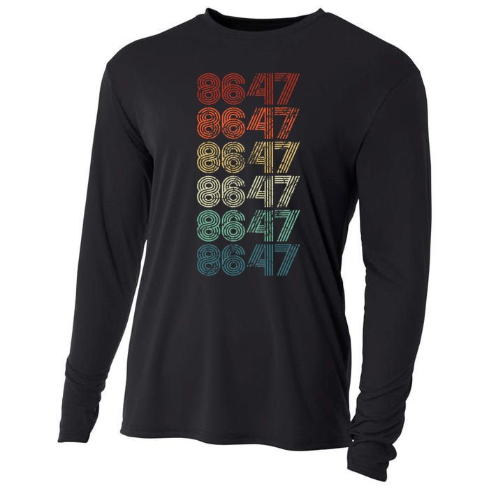 8647 Anti Trump 86 47 Retro Vintage Style Antitrump Vance Cooling Performance Long Sleeve Crew