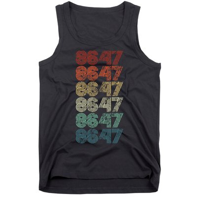 8647 Anti Trump 86 47 Retro Vintage Style Antitrump Vance Tank Top