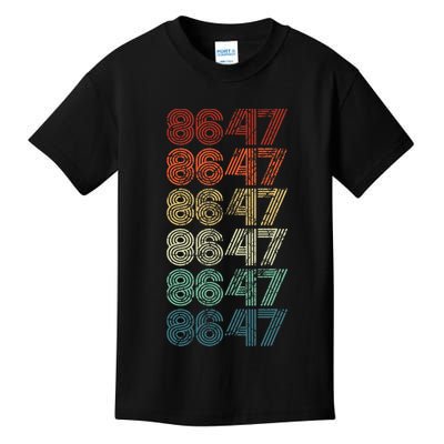 8647 Anti Trump 86 47 Retro Vintage Style Antitrump Vance Kids T-Shirt