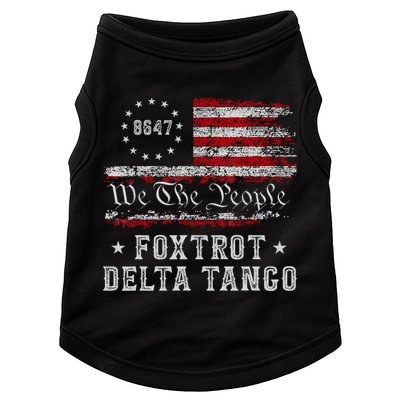 8647 Anti Trump Foxtrots Deltas Tangos Impeach 47 86 47 Flag Doggie Tank