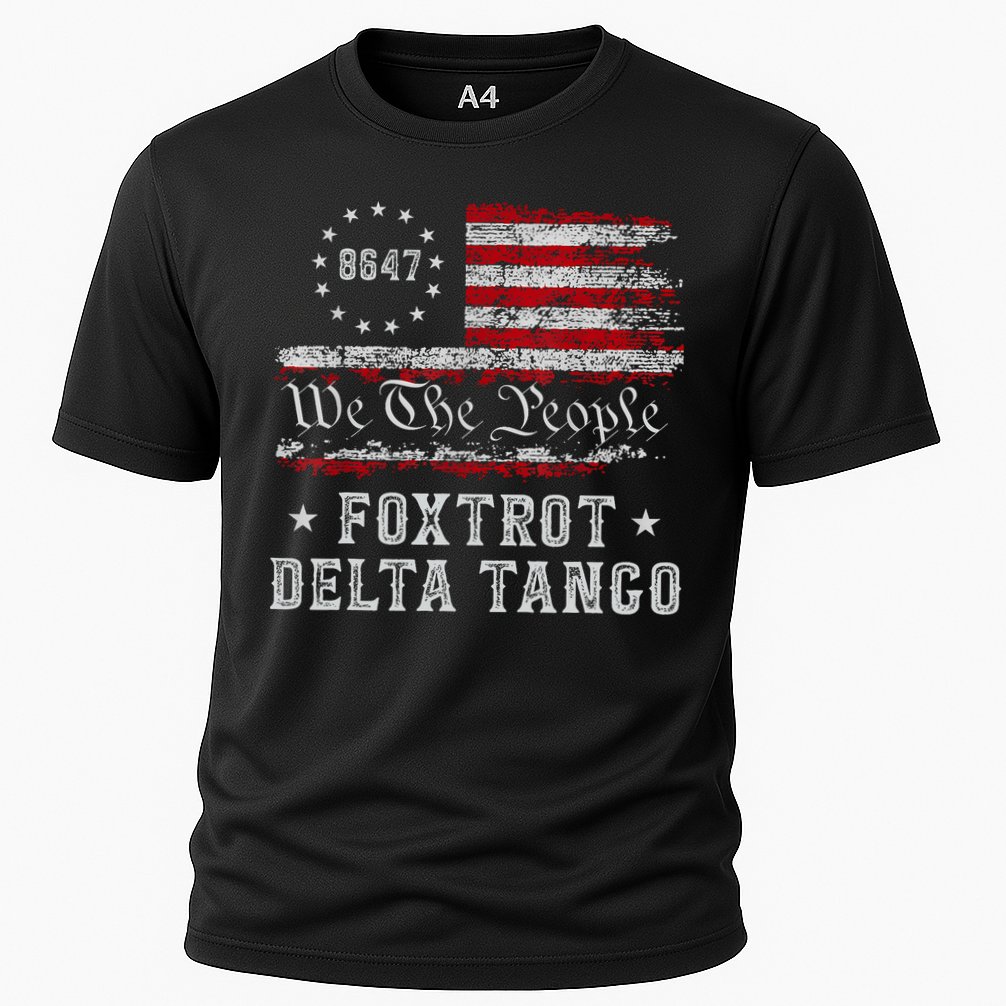 8647 Anti Trump Foxtrots Deltas Tangos Impeach 47 86 47 Flag Cooling Performance Crew T-Shirt