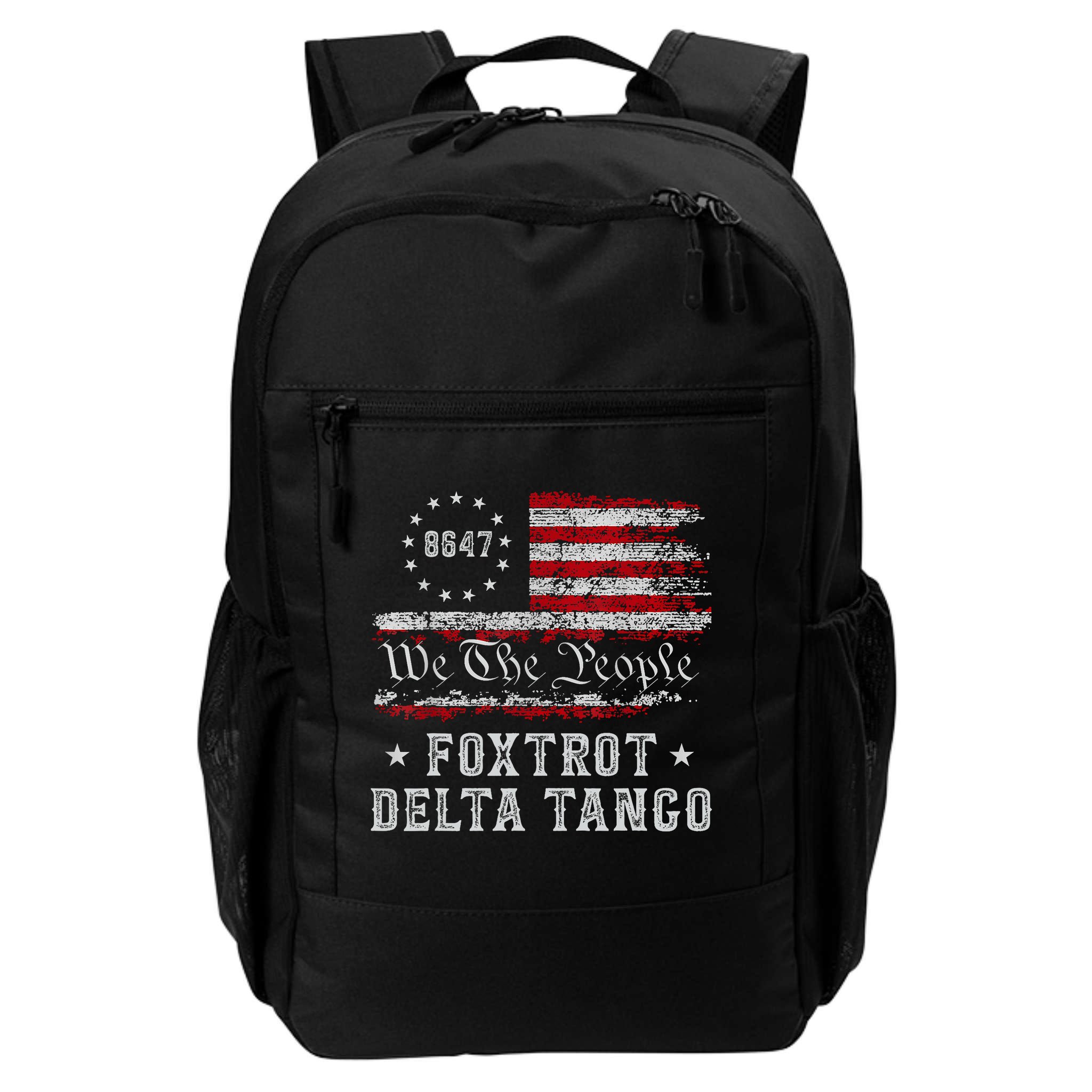 8647 Anti Trump Foxtrots Deltas Tangos Impeach 47 86 47 Flag Backpack