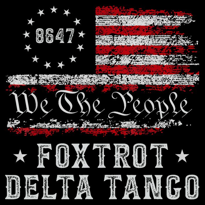 8647 Anti Trump Foxtrots Deltas Tangos Impeach 47 86 47 Flag Button